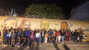 Inauguran mural “muertero” en el barrio Cinco Señores de Oaxaca contra Trump y la intervención extranjera