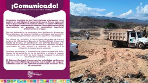 Controlan focos de combustión en basurero de San Pedro Mixtepec; mantienen labores de saneamiento