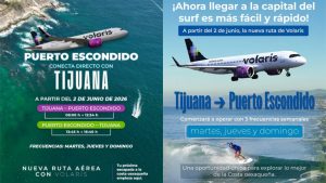 Volaris reactiva vuelo directo Tijuana–Puerto Escondido para fortalecer turismo en Oaxaca