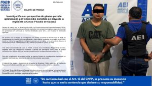 Detienen a presunto feminicida tras investigación con perspectiva de género en Playa Aragón