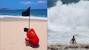Cierran playas bahías Chahué y Maguey en Huatulco por incremento del oleaje