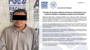 Sentencian a cinco años de prisión a hombre por violencia familiar en Santa Cruz Huatulco