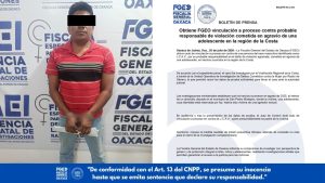 FGEO obtiene vinculación a proceso contra probable responsable de violación agravada en la Costa