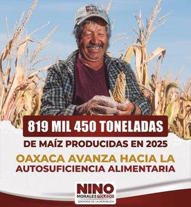 Senador Antonino Morales Toledo reconoce a productores de maíz por fortalecer la soberanía alimentaria en Oaxaca