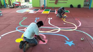 En Puerto Escondido realizan trabajos de mejoramiento en el Jardín de Niños Amalia de Castillo Ledón