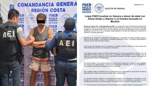 FGEO localiza en Oaxaca a menor con Alerta Amber y detiene a hombre buscado en Morelos