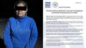 FGEO aprehende a mujer investigada por doble homicidio en el Istmo de Tehuantepec